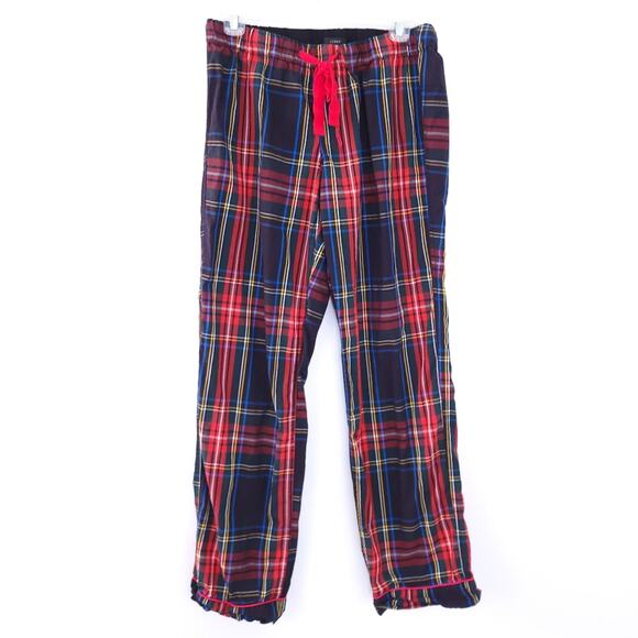 J. Crew Tartan Plaid Womens Sleep Pants Small Red Blue, Christmas, Holiday PJ - Picture 1 of 6